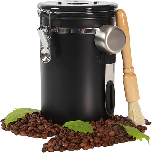 Feidet coffee canister , Airtight stainless steel coffee container with date tracker and scoop, 22 Oz coffee storage container for Grounds, Tea, Flour, Cereal, Sugar.