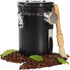 Feidet coffee canister , Airtight stainless steel coffee container with date tracker and scoop, 22 Oz coffee storage container for Grounds, Tea, Flour, Cereal, Sugar.