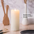 Real Wax Flameless Pillars Fake Flickering Candles Battery Include Dancing Moving LED Flames with 5-Hour Timer and Long Lasting for Seasonal & Home Decoration (D3inches X H8inches)