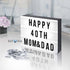 Eutuxia Cinematic Light Box with Letters - LED Light Box, Room Decor Sign, Marquee Light Up Sign - Personalized A4 White LED Letter Box with Light Up Letters (2 PK)