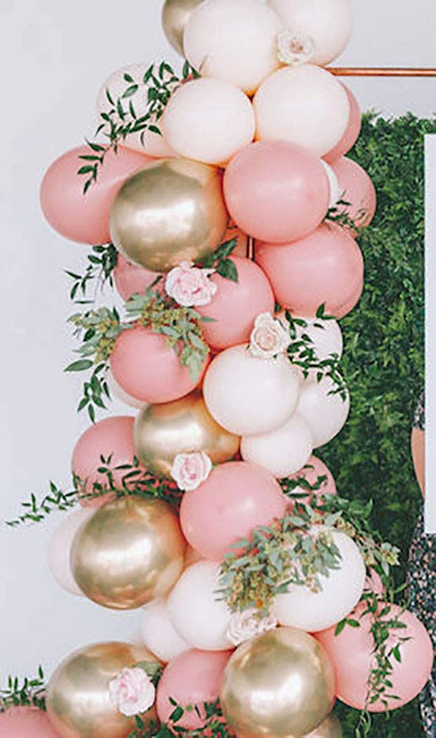 Beaumode DIY Boho Dusty Rose Blush Balloon Garland Arch Kit for Baby Shower Girls Birthday Bridal Shower Backdrop Party Balloon Decoration (Dusty Pink)