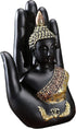 Resin Palm Buddha Statue?Buddha Sitting in Hand Statue,Meditating Thai Buddha,Home Decoration Buddha Statue?Suitable for Hallway, Bedroom, Living Room and Other Places