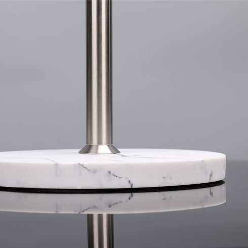 ZCCZ Free Standing Toilet Paper Holder Stand, Bathroom Toilet Roll Tissue Holder Stand Toilet Paper Storage for Bathroom Organization and Storage, Fit Any Size Toilet Rolls, Brushed Nickel