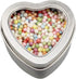 14-Pack 2oz Empty Heart Shaped Silver Metal Tins with Clear Window for Candle Making, Candies, Gifts & Treasures