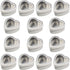 14-Pack 2oz Empty Heart Shaped Silver Metal Tins with Clear Window for Candle Making, Candies, Gifts & Treasures