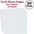 Dunwell 4x4 Photo Album Refills- (50 Pack) Standard 3 Ring Album 12 x 12 Photo Sleeve Protectors, Holds 900 4 x 4 Square Picture, Instagram Prints, Durable Super Heavyweight Poly, Archival Quality
