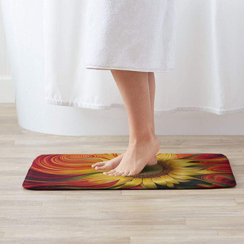 Granbey Custom Doormats Art Sunflowers Entrance Mat Floor Rug Indoor/Outdoor/Front Door/Bathroom Mats Rubber Non Slip