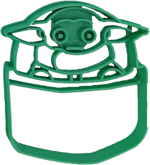 Inspired By Yoda in a Pod, with Coffee/Soup Cup, Happy and Frowning Cookie Cutters (4 Pack)