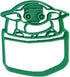 Inspired By Yoda in a Pod, with Coffee/Soup Cup, Happy and Frowning Cookie Cutters (4 Pack)