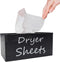 Dryer Sheet Dispenser, Pinewood Rustic Farmhouse Dryer Sheet Holder for Laundry Room Decor, Fabric Softener Sheets Holder, Dryer Sheet Storage(Black)