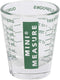 Kolder Mini Measure Heavy Glass, 20-Incremental Measurements Multi-Purpose Liquid and Dry Measuring Shot Glass, Green