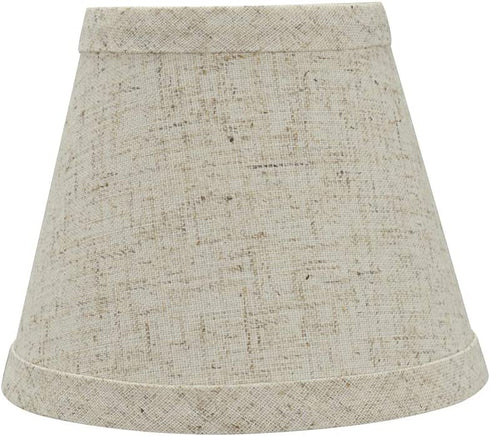Aspen Creative 32063-2 Small Hardback Empire Shape Chandelier Set (2 Pack), Transitional Design in Beige, 5" Bottom Width (3" x 5" x 4") Clip ON LAMP Shade