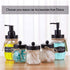 Elwiya Mason Jar Hand Soap Dispenser and Dish Soap Dispenser Set - 16 Ounce Glass Mason Jar with Plastic Pump and Lid - Rust Proof - Rustic Bathroom Accessories &Kitchen Home Decor - 2 Pack