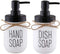 Elwiya Mason Jar Hand Soap Dispenser and Dish Soap Dispenser Set - 16 Ounce Glass Mason Jar with Plastic Pump and Lid - Rust Proof - Rustic Bathroom Accessories &Kitchen Home Decor - 2 Pack