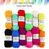 Pllieay 60 Pieces Mesh Plastic Canvas Kit Including 6 Shapes 3 Inch Clear Plastic Canvas, 12 Colors Acrylic Yarn and Tools for Embroidery Plastic Canvas Craft, Knit and Crochet Projects