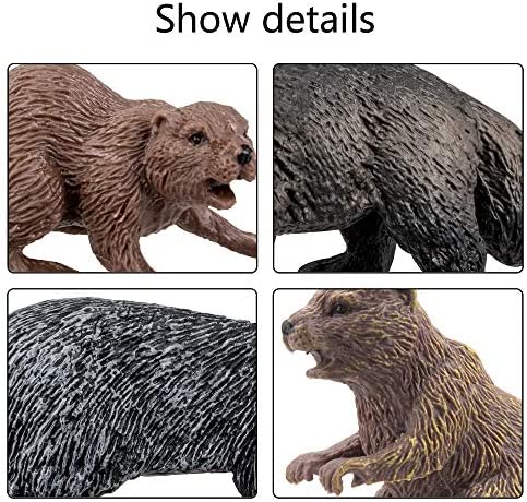 TOYMANY 10PCS Tiny Forest Animal Figures, Realistic Woodland Creatures Figurines Toy Set Includes Beavers Foxes Badgers, Easter Eggs Education Birthday Gift Christmas Toy for Kids Children Toddlers
