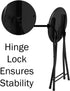 Lavish Home Folding Stool, 18", Black
