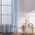 MIULEE 2 Panels Blue Semi Sheer Window Curtains Elegant Grommet Top Window Voile Panels/Drapes/Treatment Linen Textured Panels for Bedroom Living Room 54X84 Inch