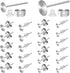 1200 PCS Earring Posts Stainless Steel and Backs with Hypo-allergenic Earring Posts Butterfly and Rubber Bullet Earring Backs for DIY Stud Earring and Jewelry Making