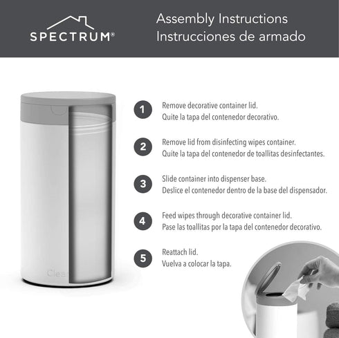 Spectrum Diversified Decorative Refillable Wet Dispenser for Household, Stylish Holder for Cleaning Wipes, Bronze