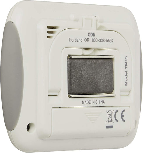 CDN TM15 Kitchen Timer, Extra Large Big Digits, Loud Alarm, Magnetic Backing, Stand- White -