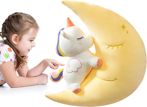 Unicorn Stuffed Animals,23.6 Inch Cute and Soft Large Plush Toy Pillow,Christmas Unicorn Pillows for Girls Granddaughter Friends Birthday Party Home D©cor