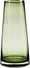 FUNSOBA Green Glass Flower Vase with Gold Mouth for Centerpieces Home Wedding Decoration (1, Large)