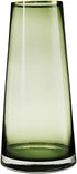 FUNSOBA Green Glass Flower Vase with Gold Mouth for Centerpieces Home Wedding Decoration (1, Large)