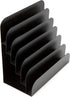 Mind Reader Vertical Desk File Organizer, 6 Slots, Black