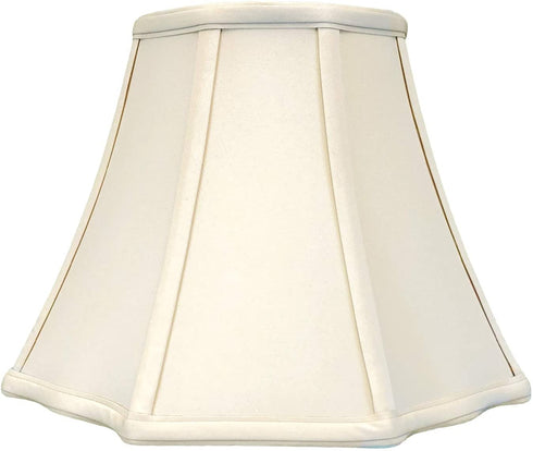 Royal Designs, Inc. BSO-701-14BG Flare Bottom Outside Corner Scallop Basic Lamp Shade, 8 x 14 x 11, Beige