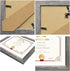Edenseelake 4 Packs 8.5 x 11 Picture Frame, Rustic 8.5x11 Photo Frames for Wall Mounting and Tabletop Decoration, Grey