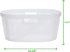 Mind Reader Laundry, White 40 Liter Clothes Basket