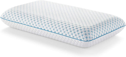 WEEKENDER Ventilated Gel Memory Foam Pillow with Reversible Cooling Cover Two-Sided for All-Season Comfort Washable Cover - Standard
