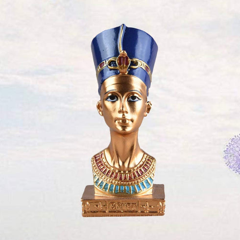 LIOOBO Egyptian Queen Head Statue Resin Craft Figurine Home Decorative Sculpture