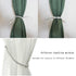 BEL AVENIR Curtain Ropes Tiebacks Tie-Backs, Curtain Handmade Holdbacks with 2 Metal Screw Hooks - White 2 Pack