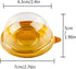 100 PCS Clear Plastic Mini Cupcake Box Round Cupcake Mooncake Dessert Container Box Cookies Muffins Dome Box for Weddings Birthdays and Other Holiday Parties Gift Box (Gold)