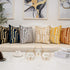 Alerfa 18 x 18 Inches Gray Geometric Silver Leather Striped Cushion Cases Luxury European Throw Pillow Covers Decorative Pillows for Couch Living Room Bedroom Car 45 x 45cm