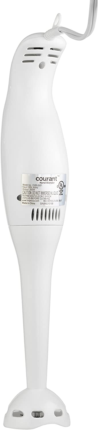Courant CHB-2001 Hand Blender with 200W Power Immersion Blender, White