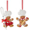 Kurt S. Adler Resin Gingerbread Boy And Girl Baker Christmas Ornaments Set of 2 Assorted