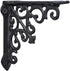 4 Pack Heavy Duty and Thick Cast Iron Victorian Shelf Bracket, Antique Black, Small 5x1x 5 inches, L-Shaped Shelf Bracket, DIY Projects, Hardware Included, JS-90-061 by North American Country Home