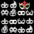 14 PCS White Paper Masks Half Face Masquerade Masks DIY Party Mask Mardi Gras Mask Blank Plain Masks for Funny Party Halloween Art Project Performances
