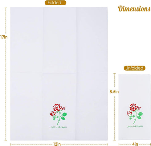 100 Disposable Guest Towels, Soft and Absorbent Linen-Feel Paper Hand Towels, Durable Decorative Bathroom Hand Napkins, Good for Kitchen, Parties, Weddings, Dinners or Events