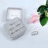 DesignSter Travel Ring Organizer Box - Premium Handmade Velvet Jewelry Storage Case/Small Portable Jewellery Earring Gift Collection for Wedding Birthday Christmas Day