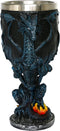 Medieval Fantasy Blue Dragon Goblet - Dungeons and Dragons gifts Themed Party Decoration - D&D Game chalice cup of Thrones Merchandise 7oz Stainless Steel Gothic Drinking cups