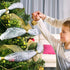 4 Rolls Christmas Poly Mesh Ribbon 10 Inch x 16 Yards, Snow Poly Mesh Ribbon Tree Decoration Mesh Ribbon Snowball Decorated Mesh Ribbon for Christmas Party Box Decoration (White)
