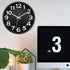 Lumuasky Large Black Wall Clock, 12 Inch Silent Non-Ticking Battery Operated Modern 3D Numbers Round Analog Decorative Clock for Living Room Bedroom Kitchen Home Office School