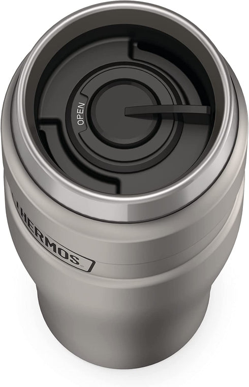 THERMOS Stainless King Vacuum-Insulated Travel Tumbler, 16 Ounce, Matte Steel