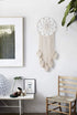 Mkono Macrame Dream Catcher Large Boho Wall Hanging Decor Woven Feather Handmade Dreamcatcher Tassels Decoration Bedroom Dorm Nursery Chic Ornament Craft, 36 x 13 inches