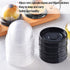 150 Pcs Mini Cupcake Containers, Disposable Plastic Mooncake Boxes, 2.8x2.2inch Muffin Pod Dome Single Cupcake Holders Individual Cupcake Containers with 150pcs Handmade Stickers