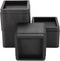BTSD-home Bed Risers 3 or 6 Inch Heavy Duty Stackable Furniture Risers for Sofa Table Couch Chair Bed Raisers Blocks 4 Pack Black
